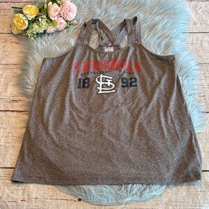 Sideline Apparel MLB Gray St Louis Cardinals Tank Top sz L